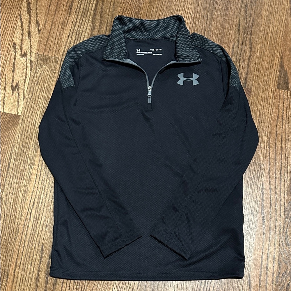 Under Armour Black and Gray Quarter-Zip Top